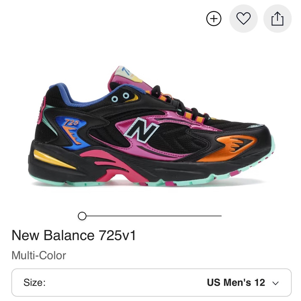 New Balance 725 Black and Pink Lifestyle Shoes